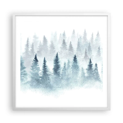 Poster in white frmae - Wrapped up in a Fog - 60x60 cm