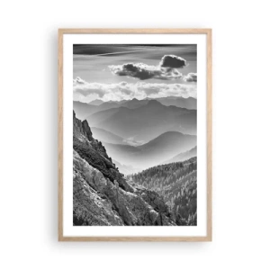 Poster in light oak frame - All the Way to the Horizon - 50x70 cm
