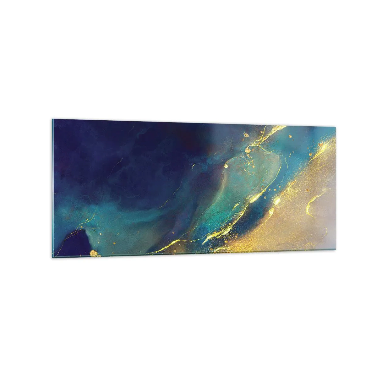 Glass picture - Golden Flood - 120x50 cm