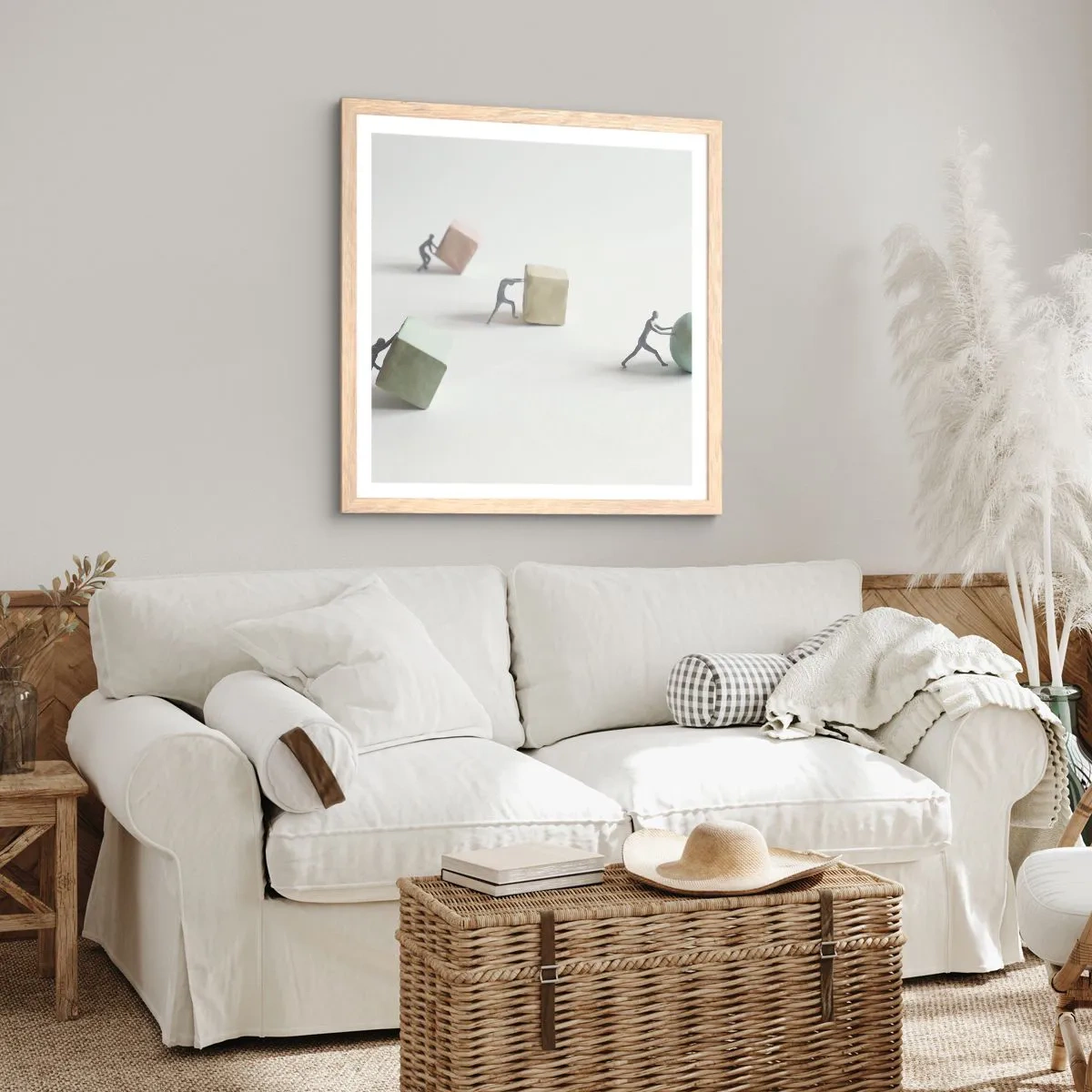 Poster in light oak frame - That's Life - 30x30 cm