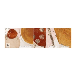 Photo Wallpaper Sample Standard Eco - Roundness and Movement - Abstraction, Piece, Modern Pattern - 100x30 cm