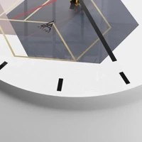 Clock face with lines