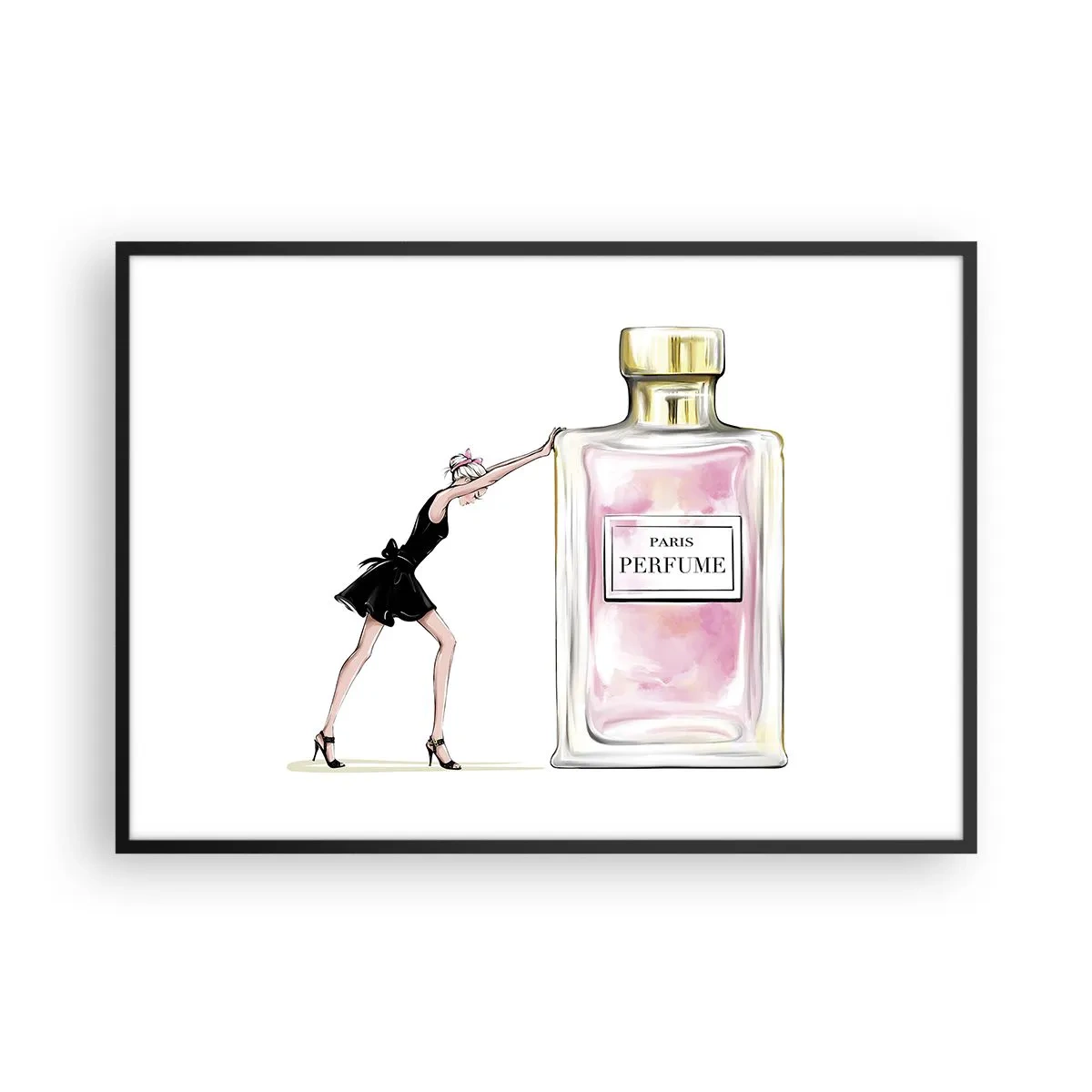 Poster in black frame - The Essence of Womanhood - 100x70 cm