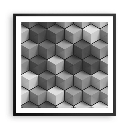 Poster in black frame - Cubist Jigsaw - 60x60 cm
