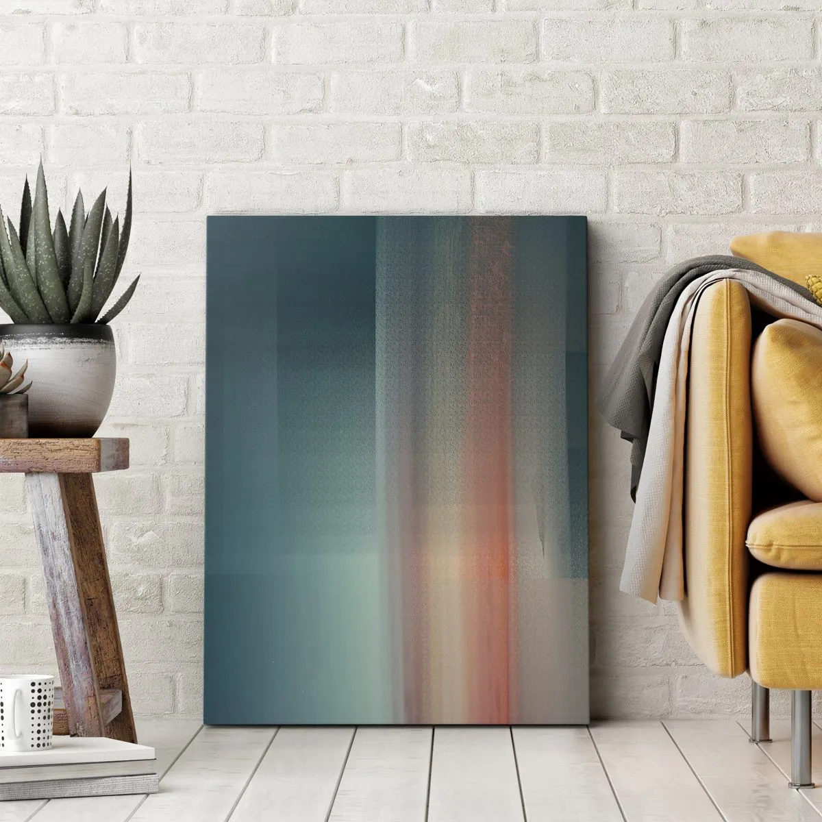 Canvas picture - Abstract: Light Waves - 45x80 cm