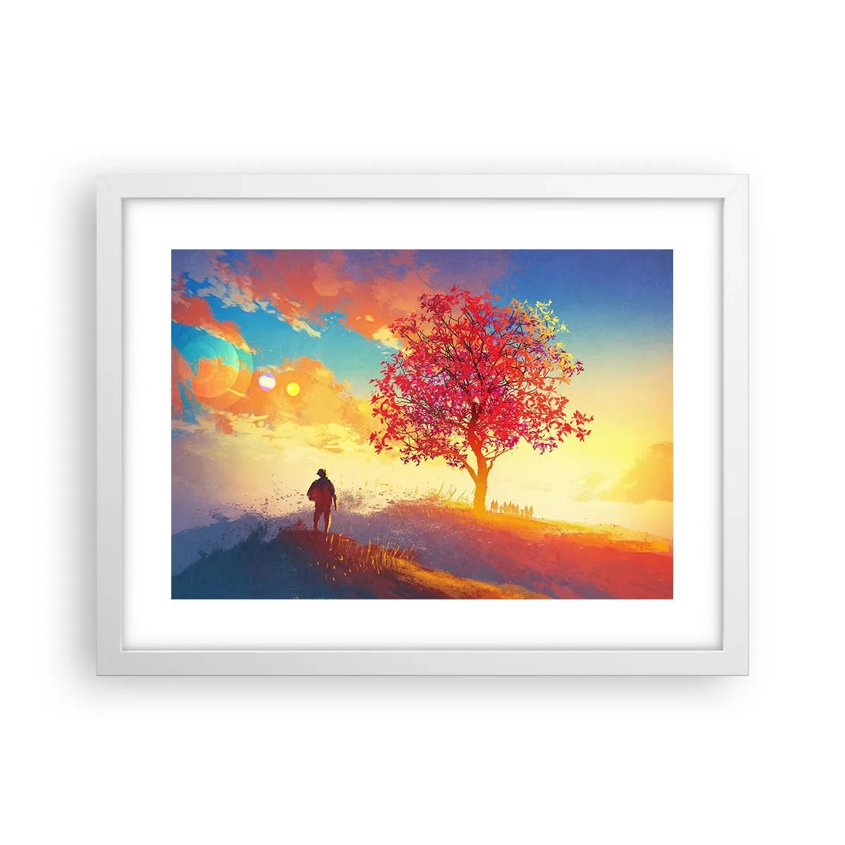 Poster in white frmae - Pilgrim at Its Goal - 40x30 cm
