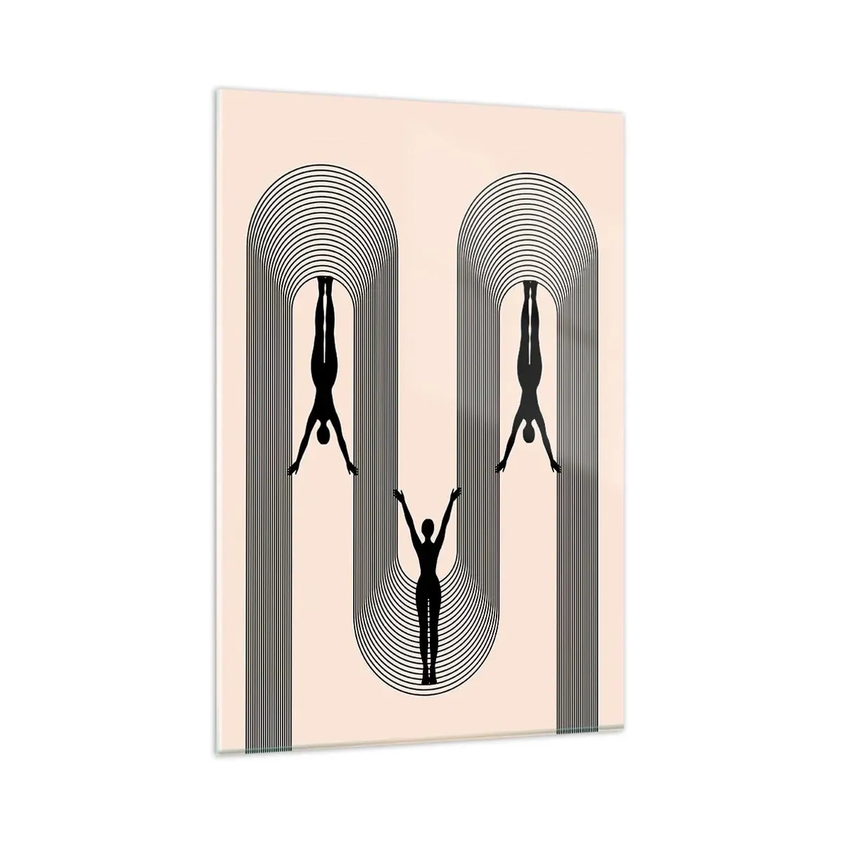 Glass picture - Upside Down - 80x120 cm