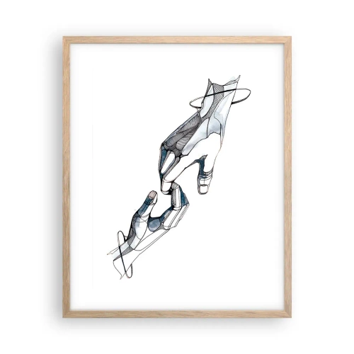 Poster in light oak frame - Good Gesture - 40x50 cm