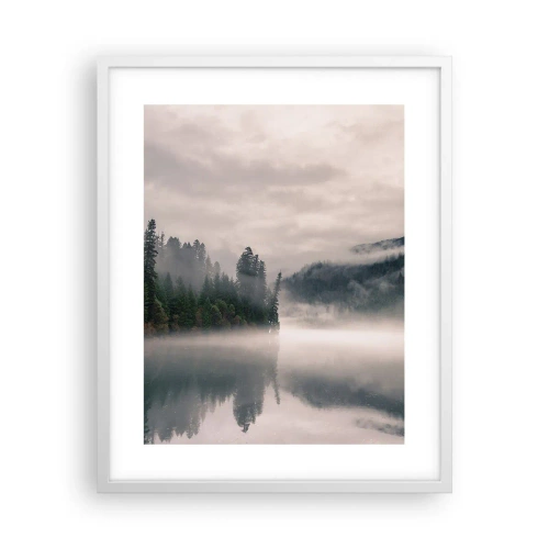 Poster in white frmae - Musing in the Fog - 40x50 cm