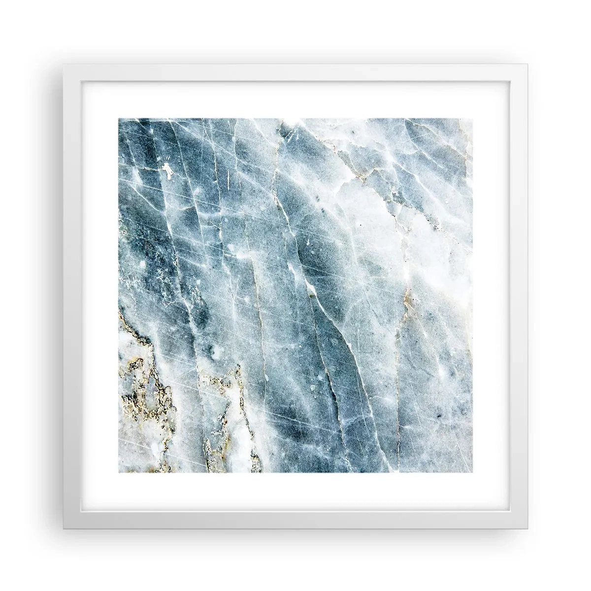 Poster in white frmae - Icy World - 40x40 cm