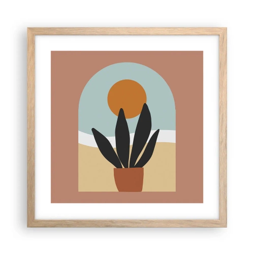 Poster in light oak frame - Small Joys - 40x40 cm
