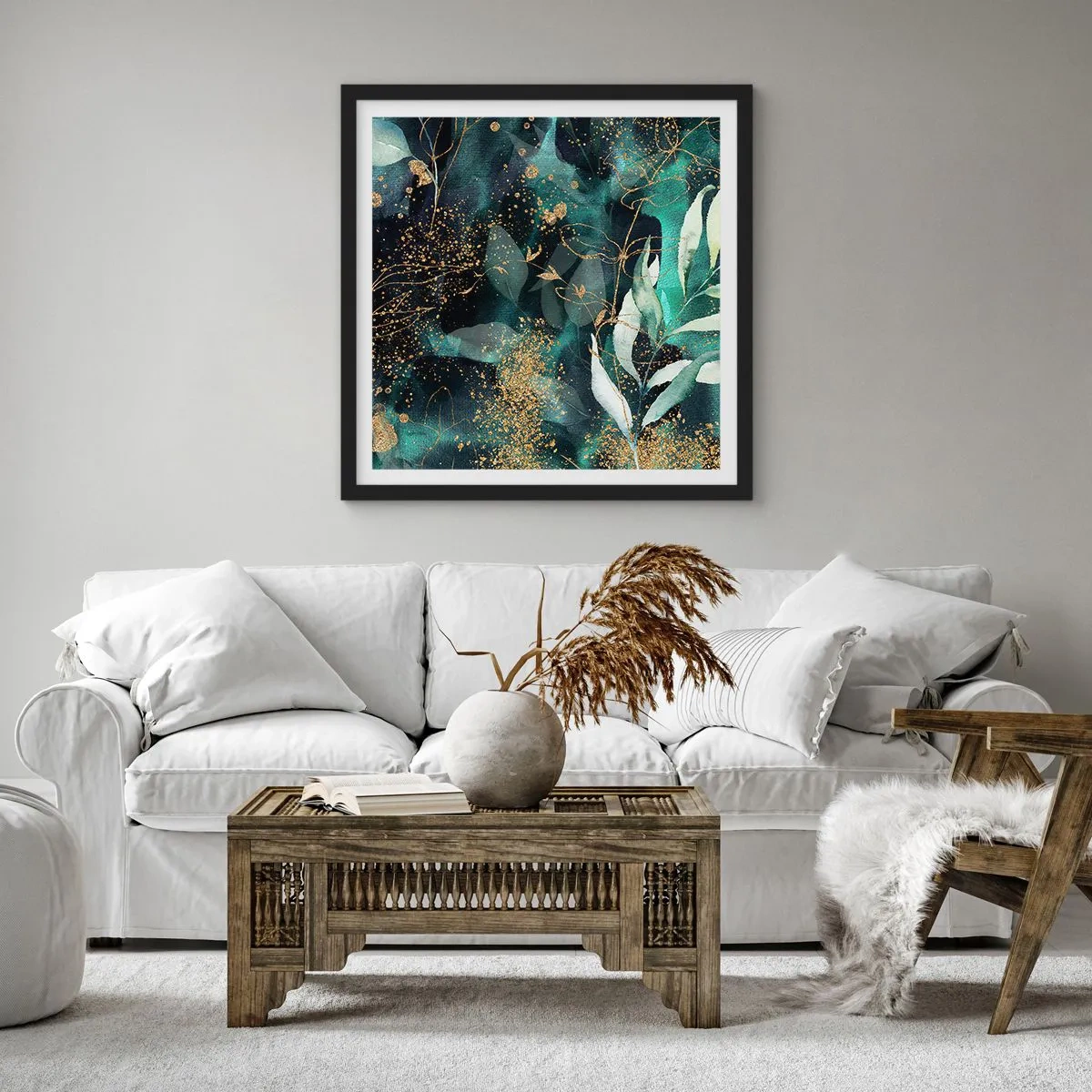 Poster in black frame - Enchanted Garden - 30x30 cm