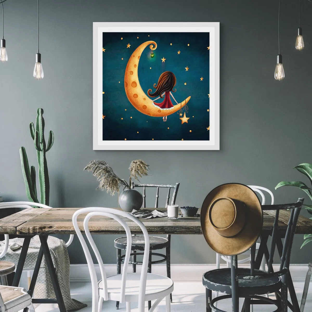 Poster in white frmae - Once Upon a Time… - 30x30 cm