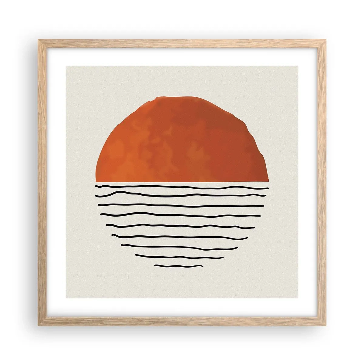 Poster in light oak frame - In Japanese Style - 50x50 cm