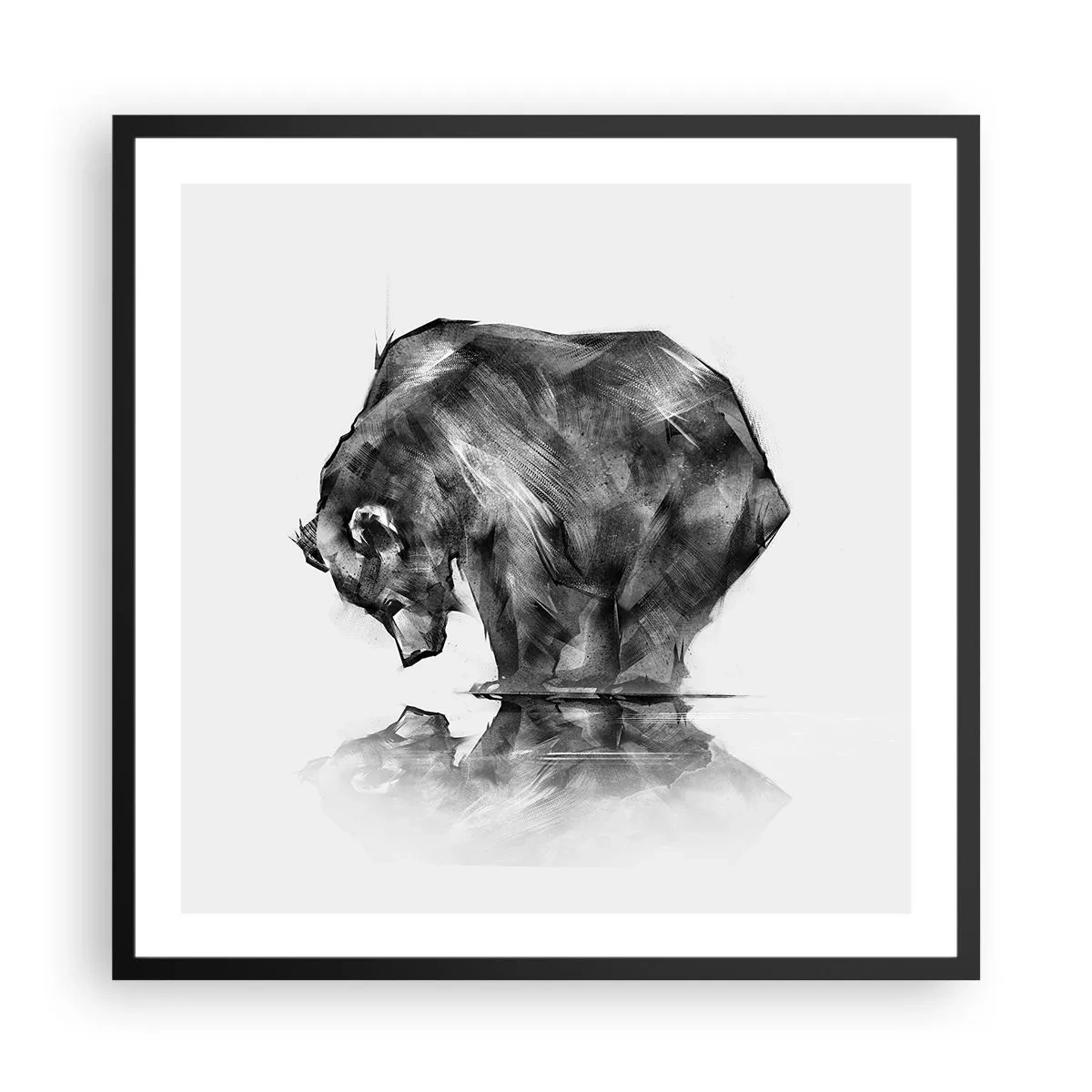 Poster in black frame - Nice to See Someone Close - 60x60 cm