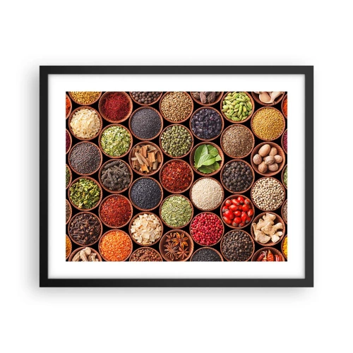 Poster in black frame - All Flavours of the World - 50x40 cm