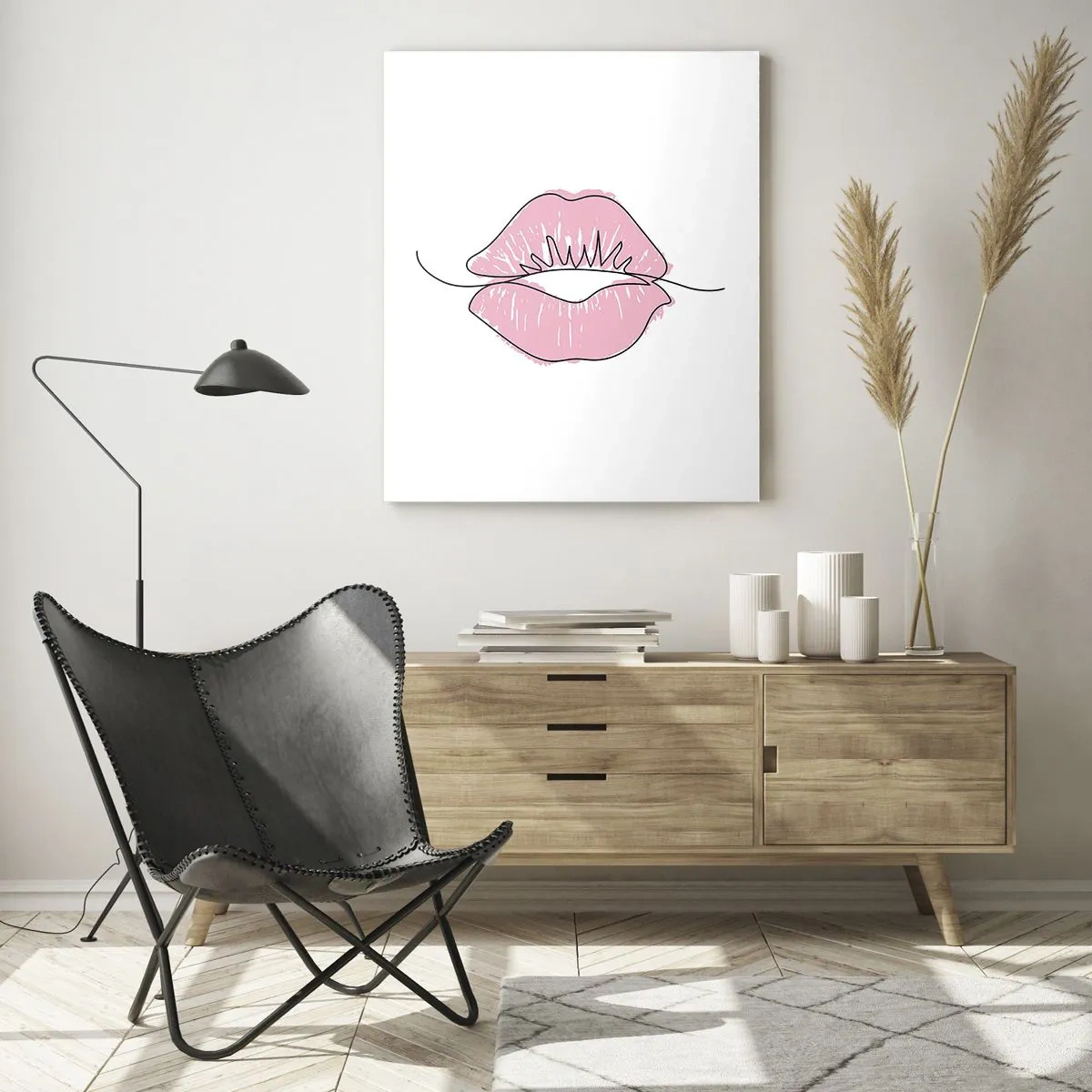 Glass picture - Ready for a Kiss? - 70x100 cm
