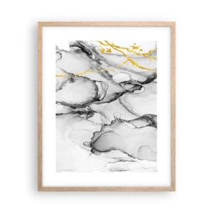 Poster in light oak frame - Composition with a Golden Motif - 40x50 cm