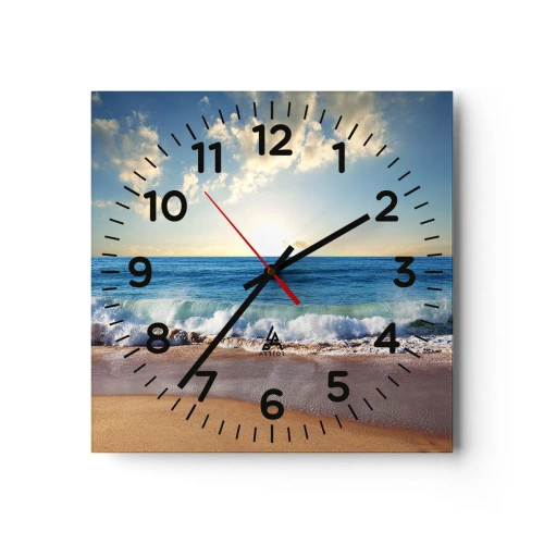 Wall clock - Clock on glass - Moving Still - 40x40 cm