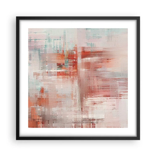 Poster in black frame - Foggy but Pink - 50x50 cm