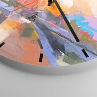 Clock face with lines