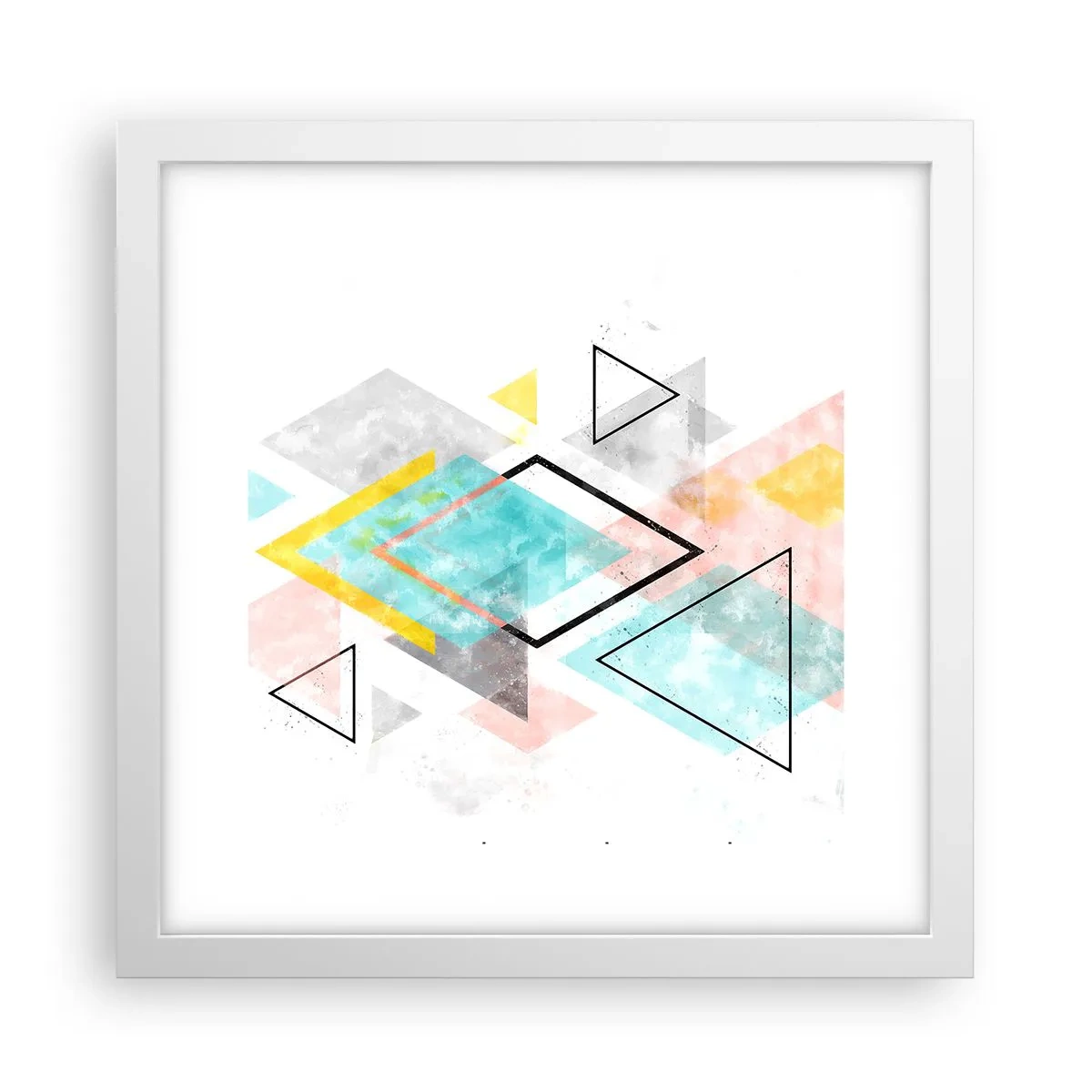 Poster in white frmae - Geometric Play - 30x30 cm