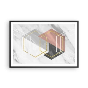 Poster in black frame - Chain Composition - 91x61 cm