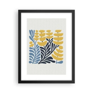 Poster in black frame - Sunny Flowerbed - 30x40 cm
