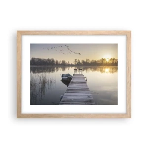 Poster in light oak frame - I Will Be Back Soon - 40x30 cm