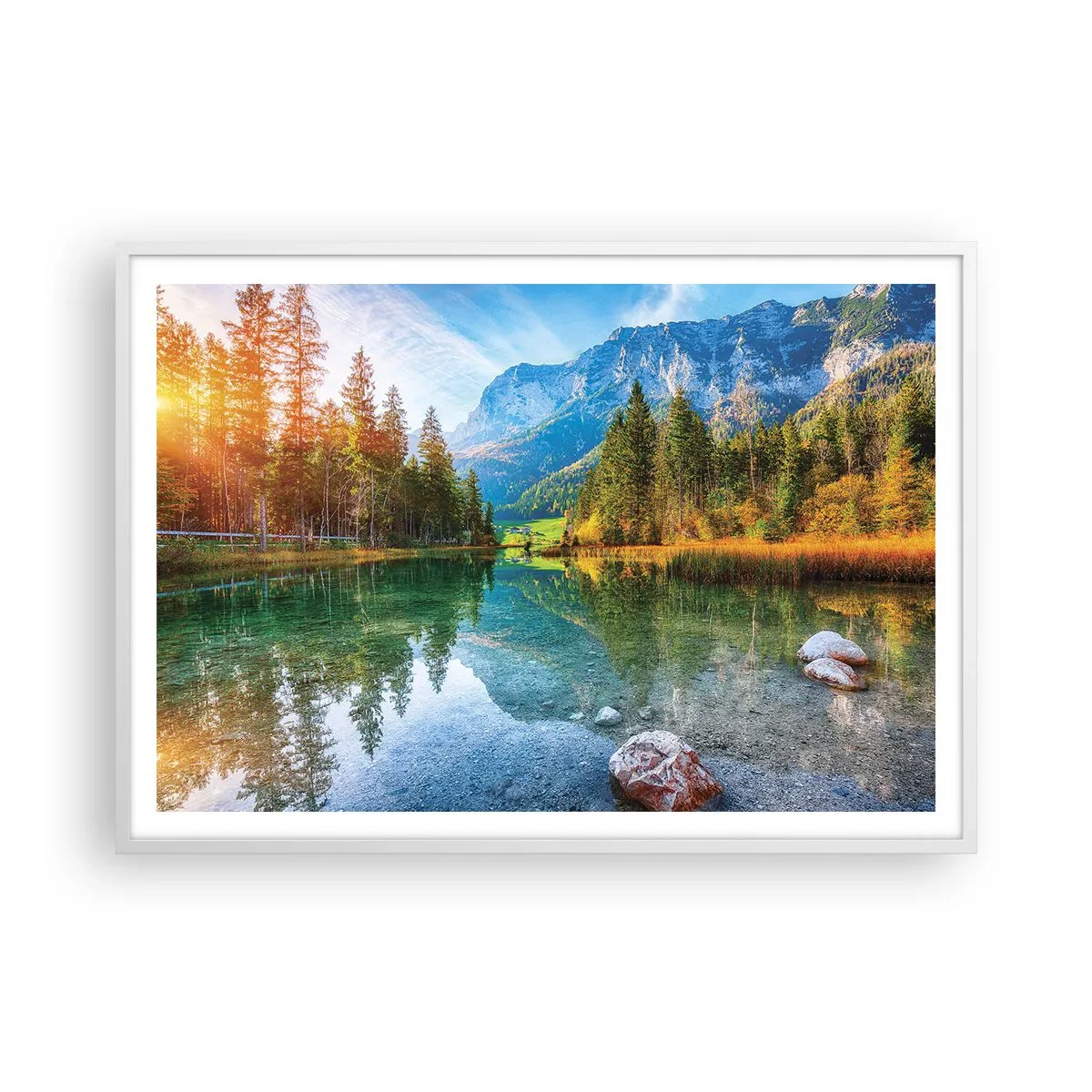 Poster in white frmae - Mellow Autumn - 100x70 cm