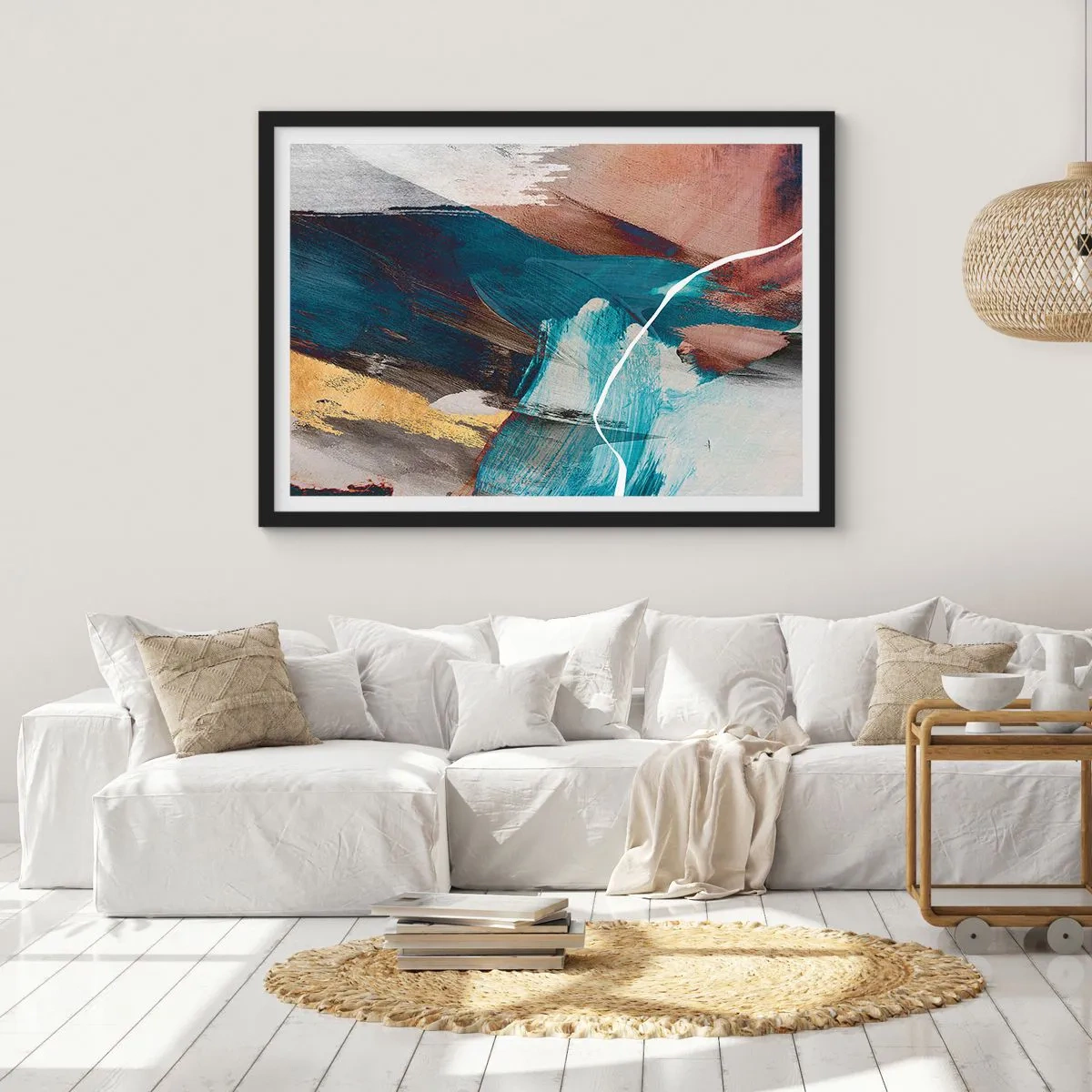 Poster in black frame - With Panache and Energy - 70x50 cm
