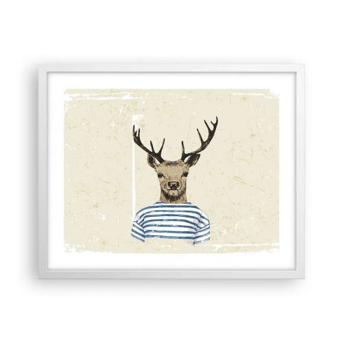 Poster in white frmae - Becaue I Like Striped T-Shirts - 50x40 cm