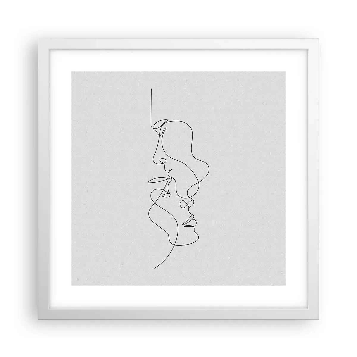 Poster in white frmae - Ardour of Desires - 40x40 cm