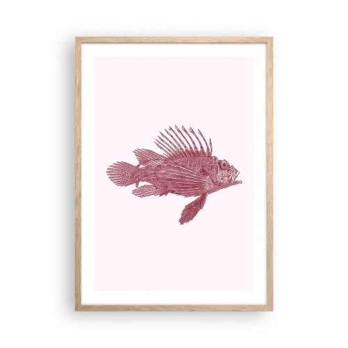 Poster in light oak frame - Dweller of Exotic Waters - 50x70 cm