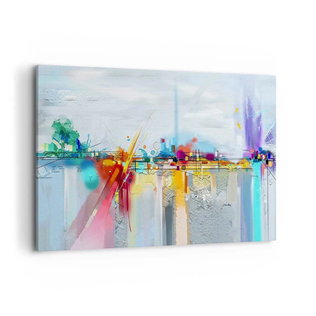 Canvas picture - Bridge of Joy over the River of Life - 120x80 cm