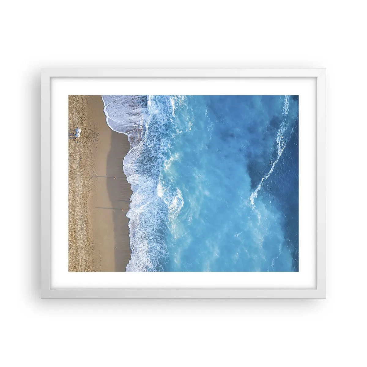 Poster in white frmae - Power of the Blue - 50x40 cm