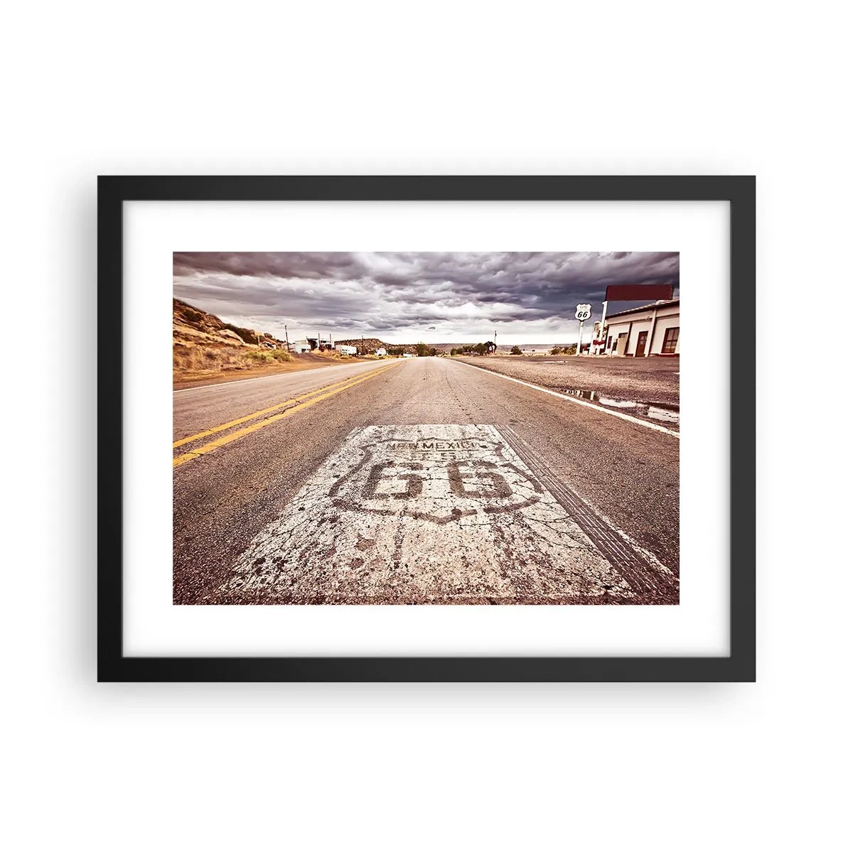 Poster in black frame - Mother Road - American Legend - 40x30 cm