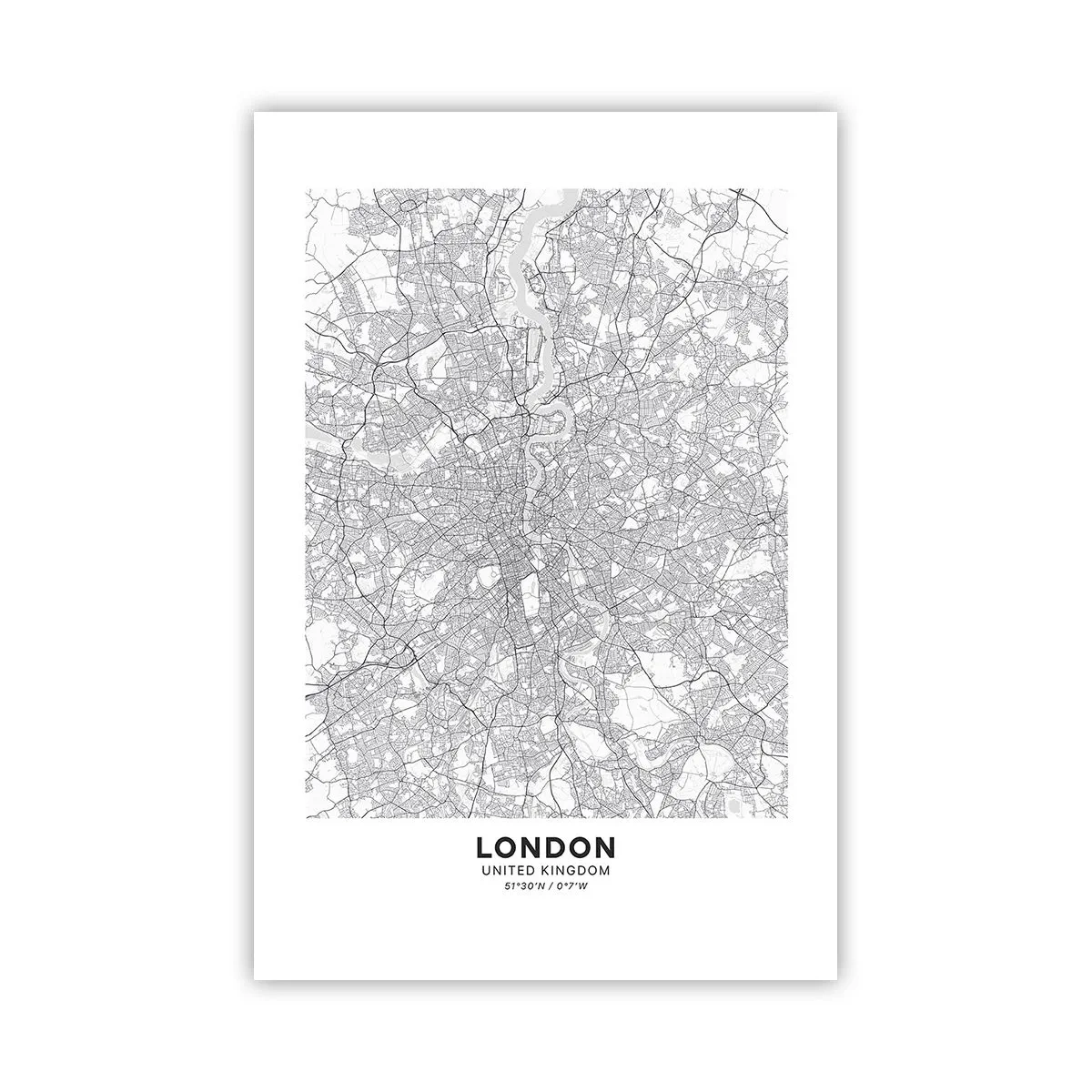 Poster - Map of London Maze - 61x91 cm