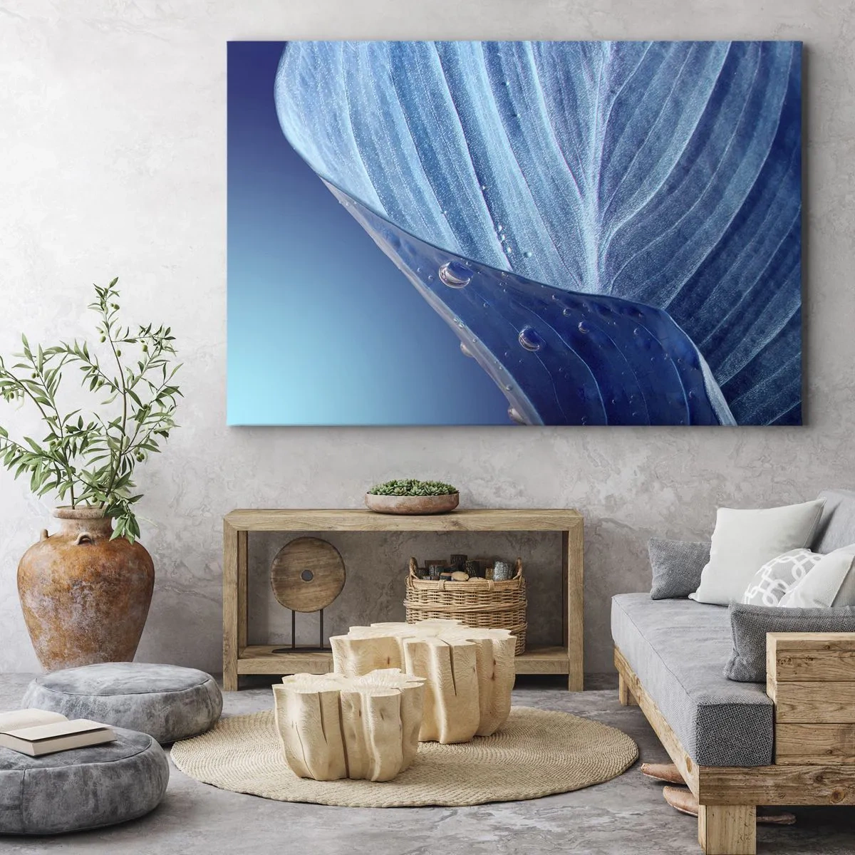 Canvas picture - Hidden Drops of Blue - 120x80 cm