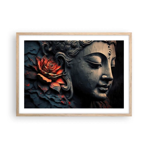 Poster in light oak frame - In Harmony with the World - 70x50 cm