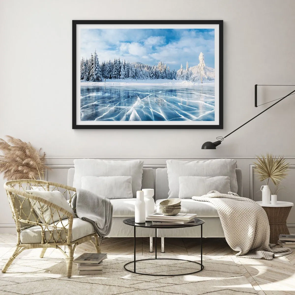 Poster in black frame - Dazling and Crystalline View - 91x61 cm