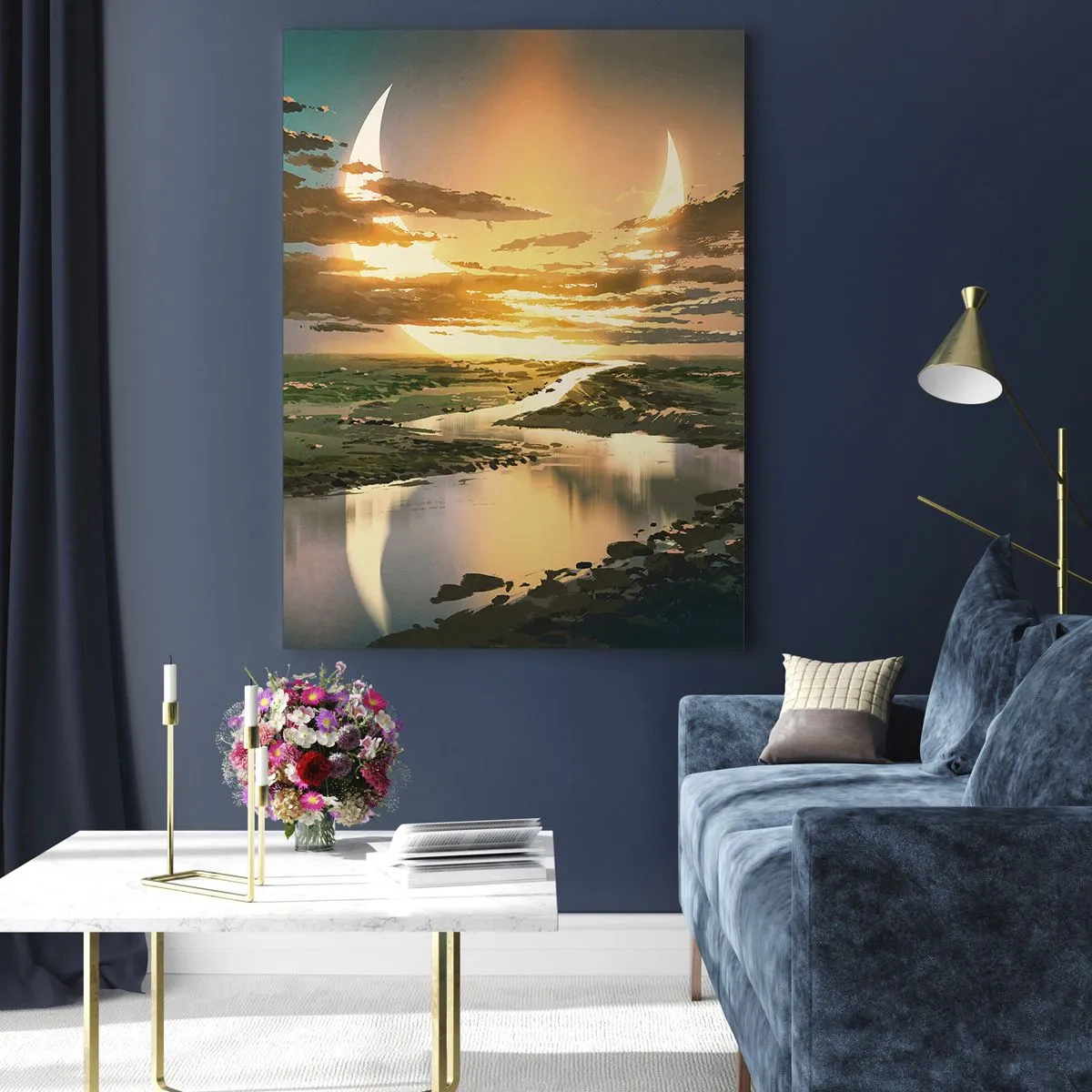 Glass picture - Somewhere in a Distant Galaxy - 50x70 cm