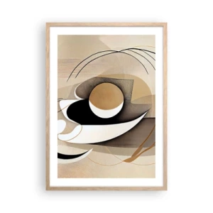 Poster in light oak frame - Composition -the Heart of Things - 50x70 cm