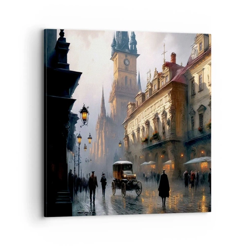 Canvas picture - Charm of Evening in Prague - 70x70 cm