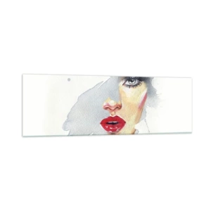 Glass picture - Reflection in a Waterdrop - 160x50 cm