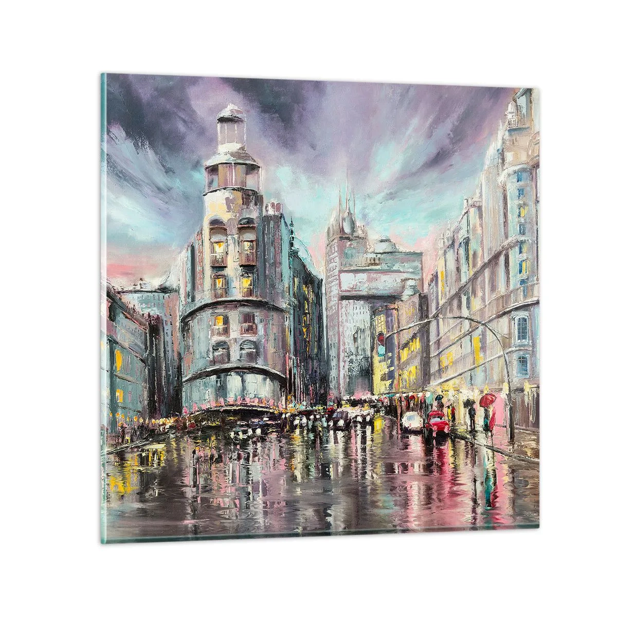 Glass picture - It Will Be a Great Evening - 70x70 cm