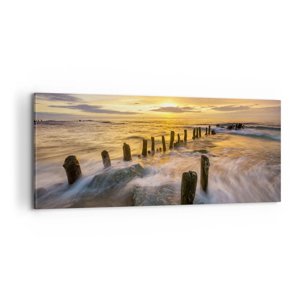 Canvas picture - Raw Beauty of the Baltic Sea - 100x40 cm