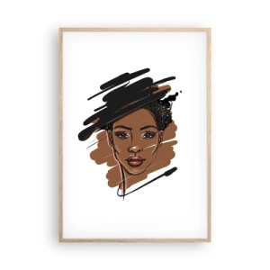 Poster in light oak frame - Sweet Like Chocolate - 70x100 cm