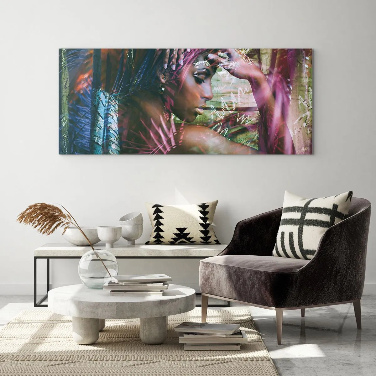 Glass picture - Mother Nature in the Jungle - 140x50 cm