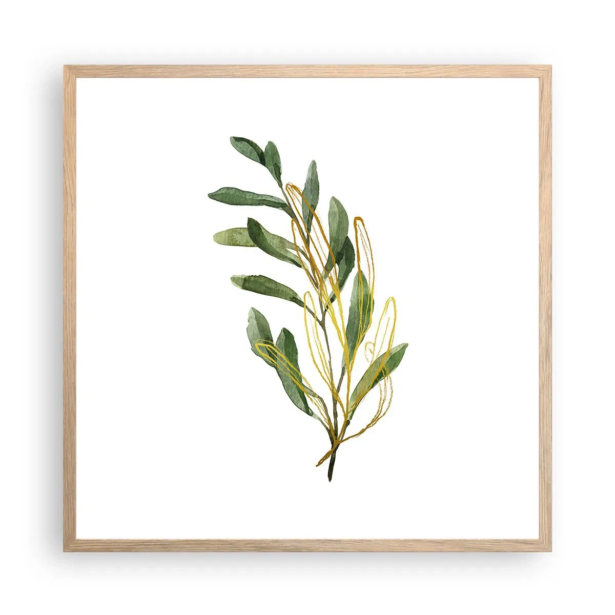 Poster in light oak frame - All that Is Good - 60x60 cm